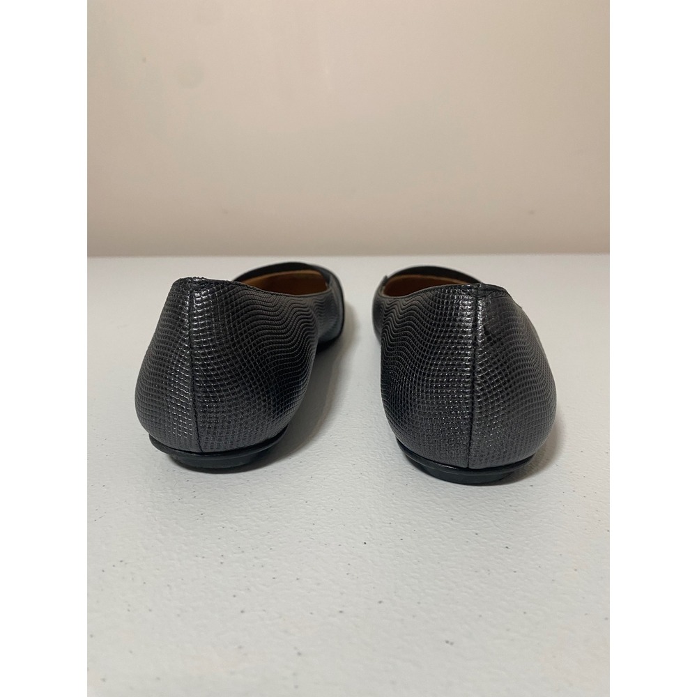 French Sole fs/ny Cap Square Toe Ballet Flats Size 6B Textured Stretch Loafer - Picture 5 of 7